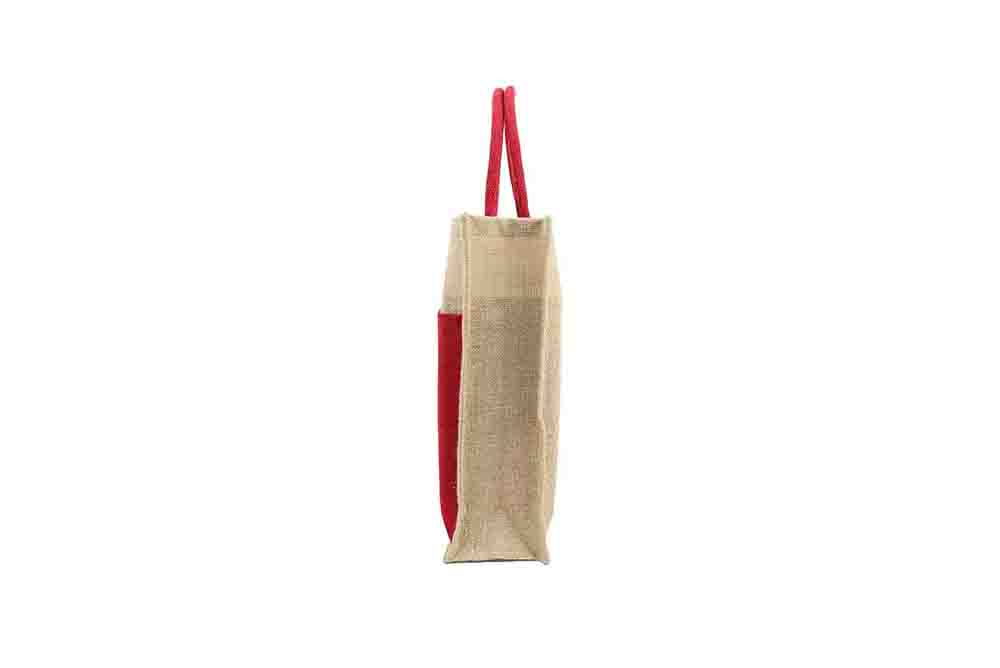 TRUCS - Jute Bag with Canvas Pocket